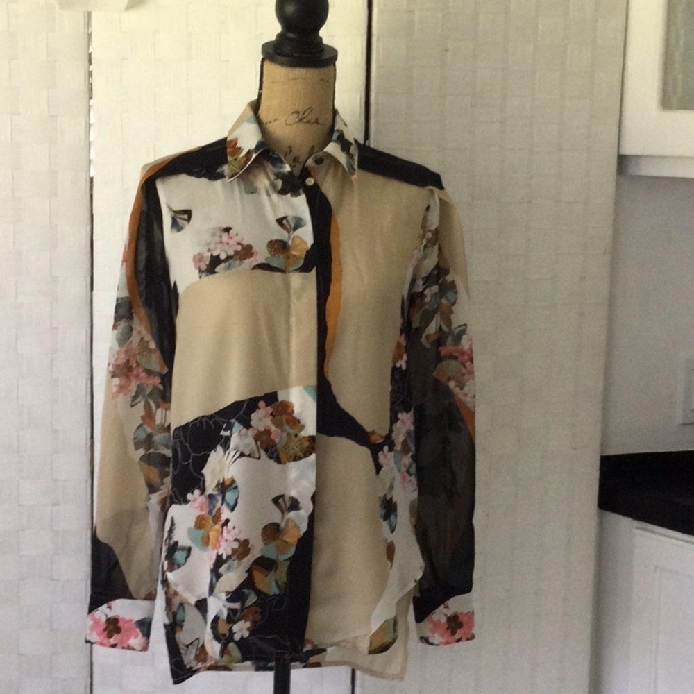Woman’s Blouse by Phillip Lim size XS washable pretty flower print #420